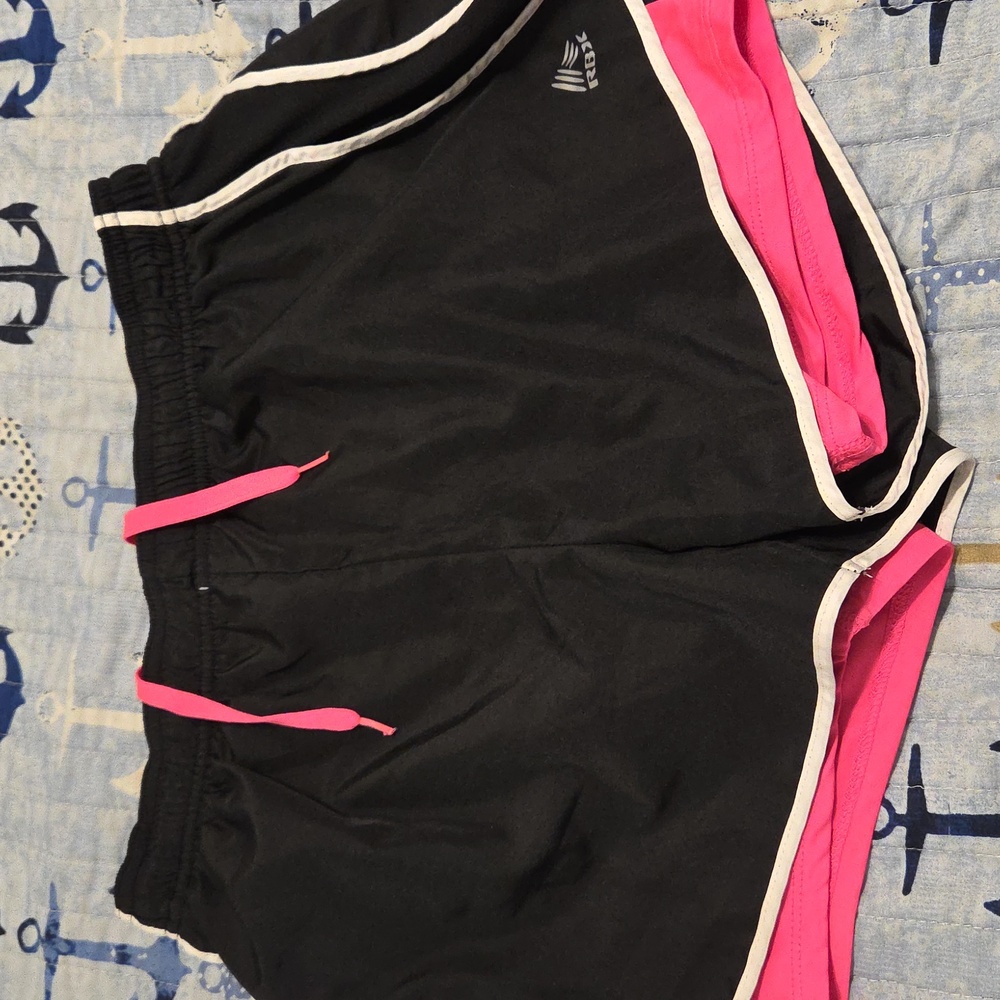 RBX Women's Black Shorts with Pink Accents